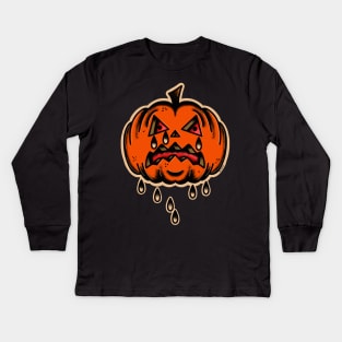 Sadboy pumpkin Kids Long Sleeve T-Shirt
